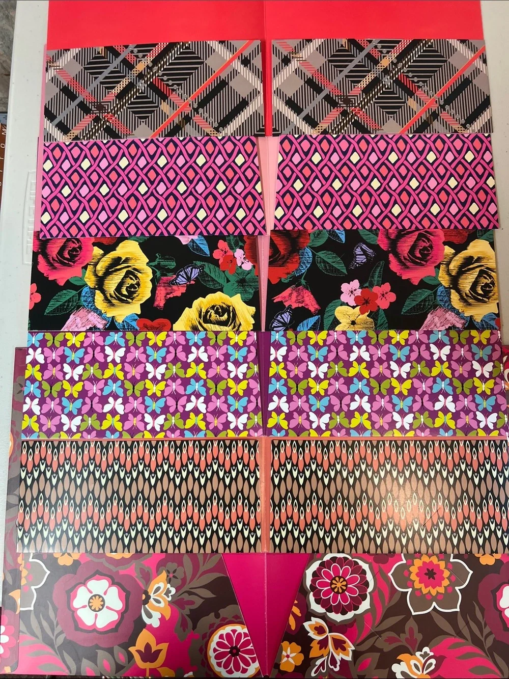 Vera Bradley Lot of 6 Pocket Folders matches Purses Bags (Lot #2)